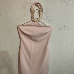 Pink Halter Sheath Cocktail Dress